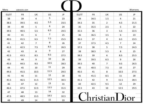 dior men's shoes size guide|dior size chart for women.